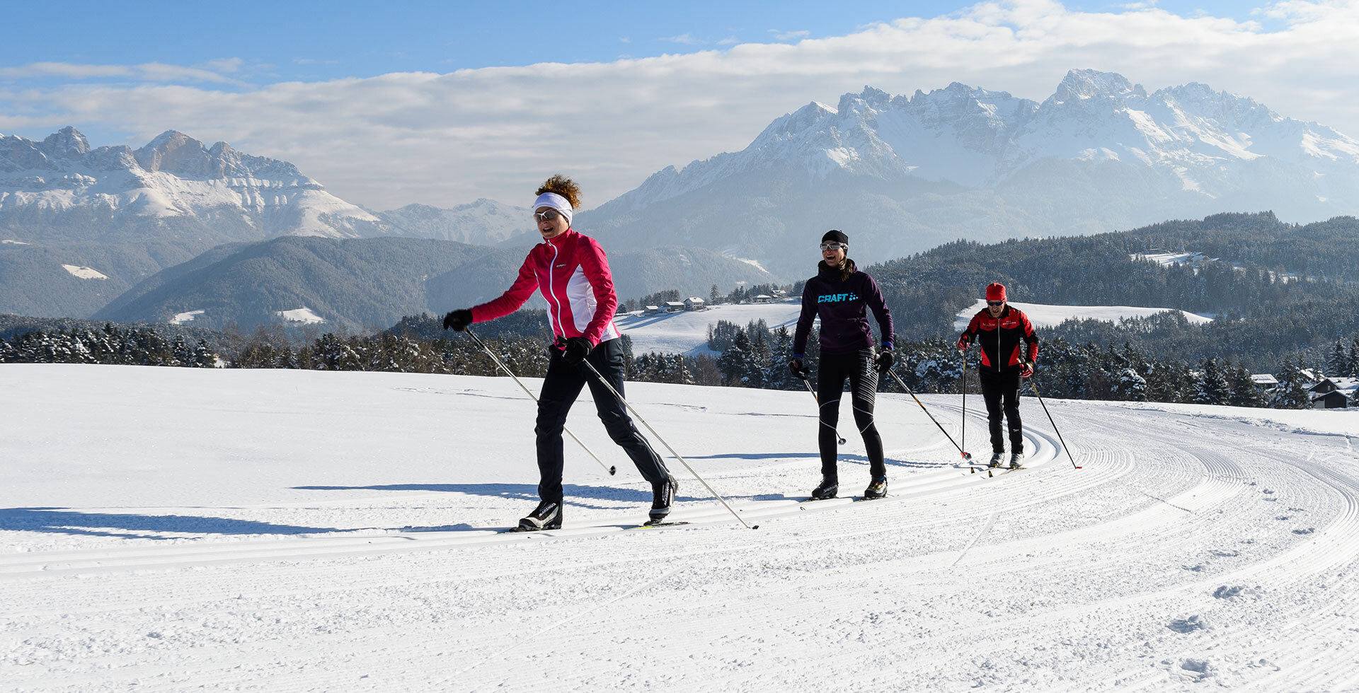 Langlaufen in den Dolomiten